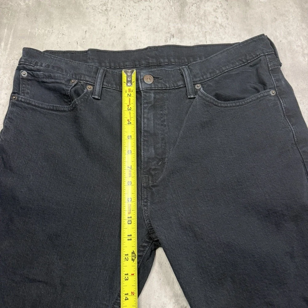 Levis 511 Jeans Slim Fit Stretch Denim Mens 36x30 Black Dark Wash Work USA